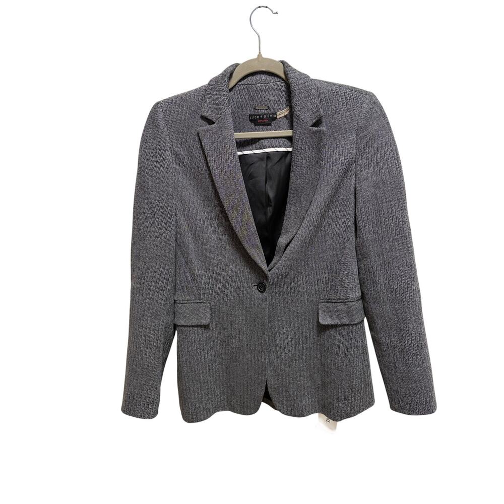 Alice + Olivia Employed Gray Tailored Blazer Women's Size 6